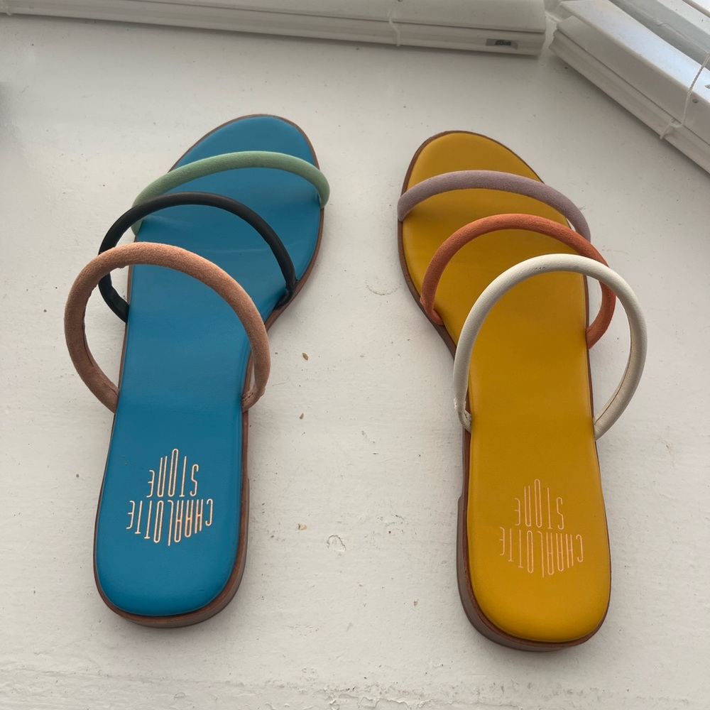 Charlotte Stone colorful strappy sandals